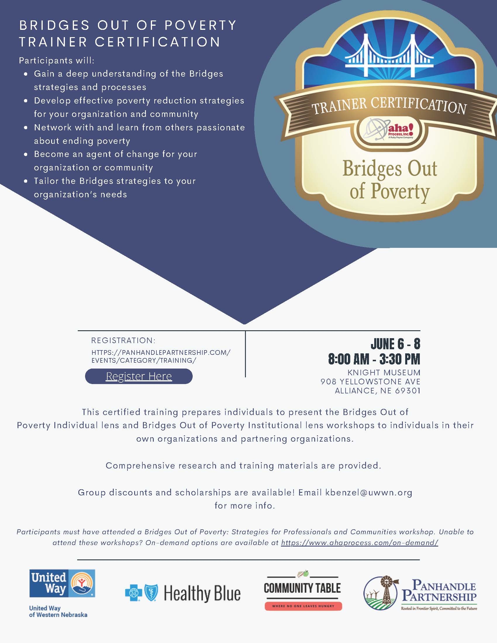 Bridges Out of Poverty United Way of Western Nebraska